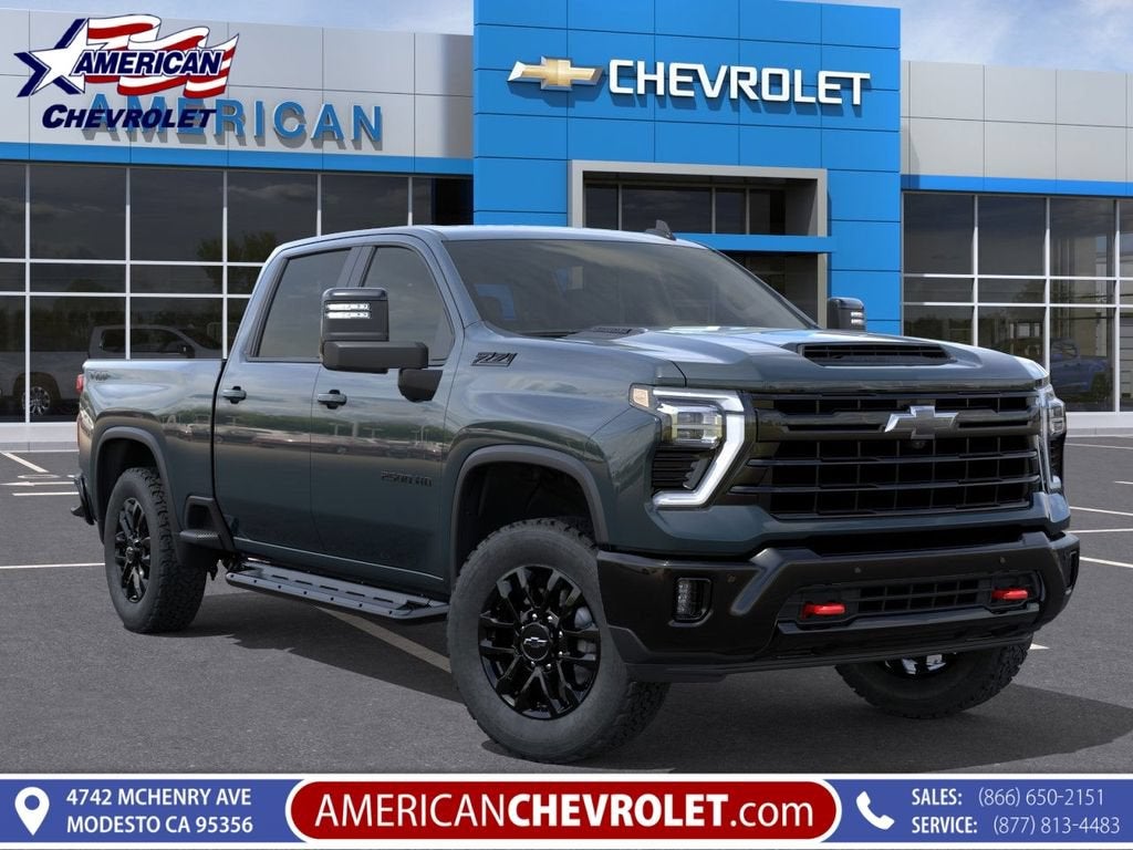 2026 Chevrolet Silverado 2500 HD LT in Cypress Gray — front three-quarter view