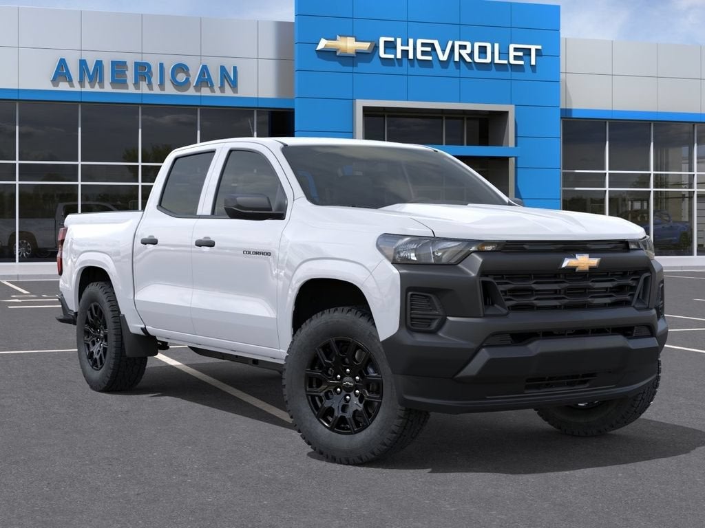 2026 Chevrolet Colorado WT in Summit White — front three-quarter view