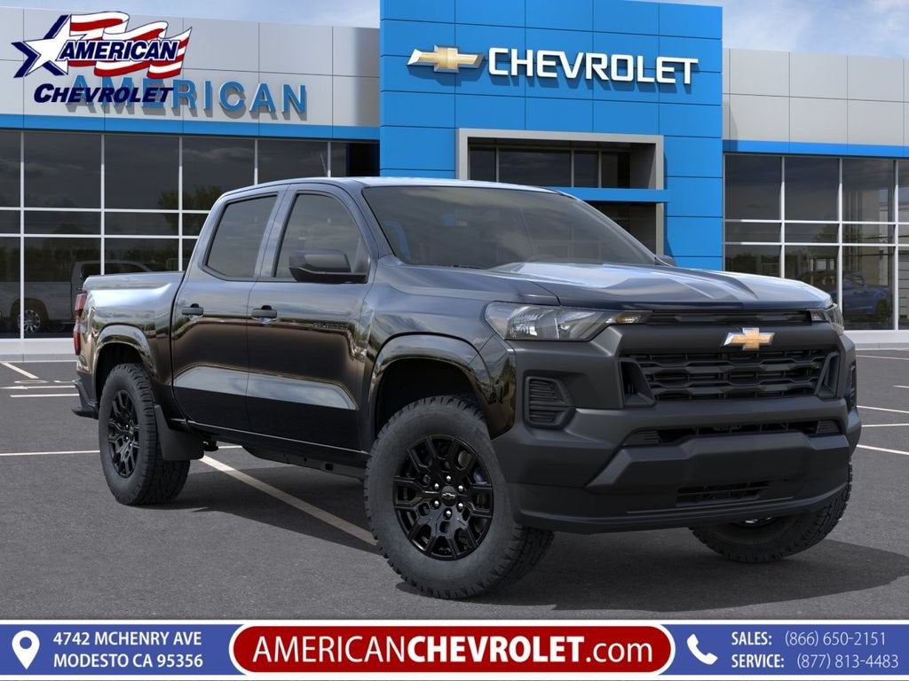 2026 Chevrolet Colorado WT in Black — front three-quarter view