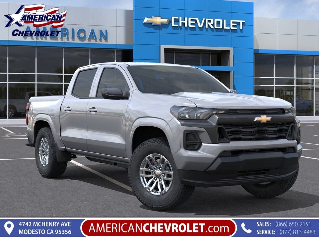 2026 Chevrolet Colorado LT in Sterling Gray Metallic — front three-quarter view