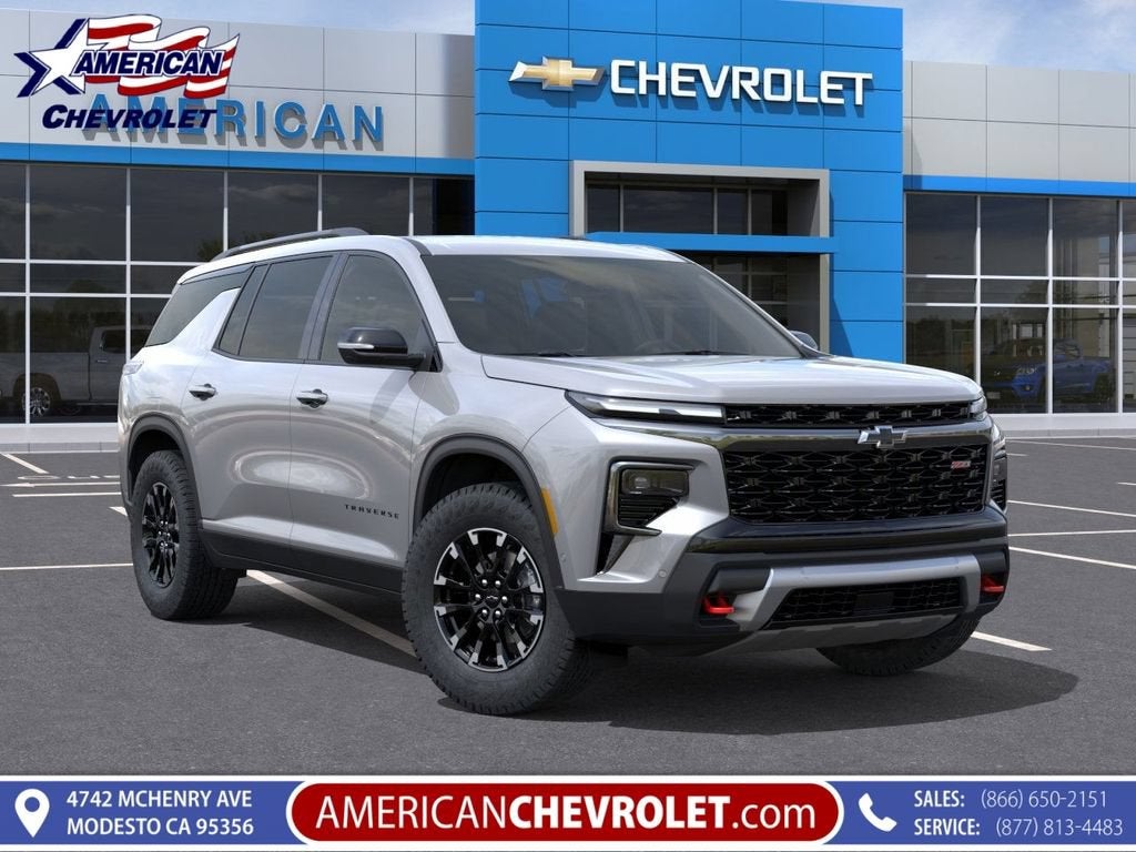 2026 Chevrolet Traverse Z71 in Sterling Gray Metallic — front three-quarter view