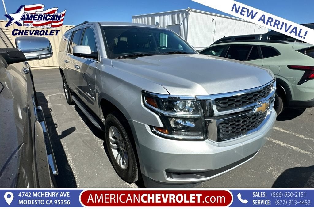 2019 Chevrolet Suburban LT in Silver Ice Metallic — front three-quarter view