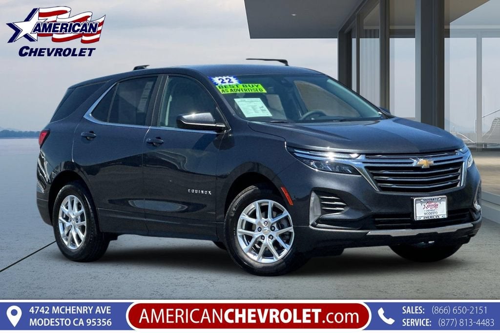 2022 Chevrolet Equinox LT in Iron Gray Metallic — front three-quarter view