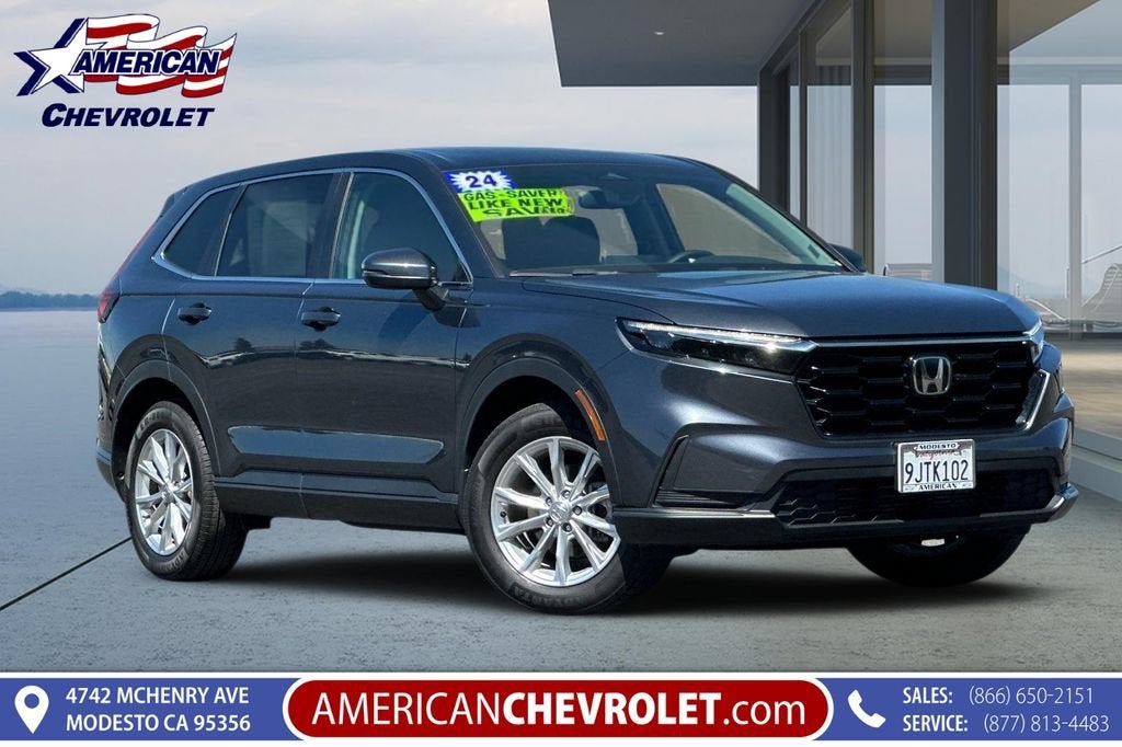 2024 Honda CR-V EX in Grey — front three-quarter view