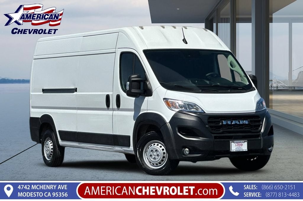 2025 RAM ProMaster Cargo Van Tradesman in Bright White Cl — front three-quarter view