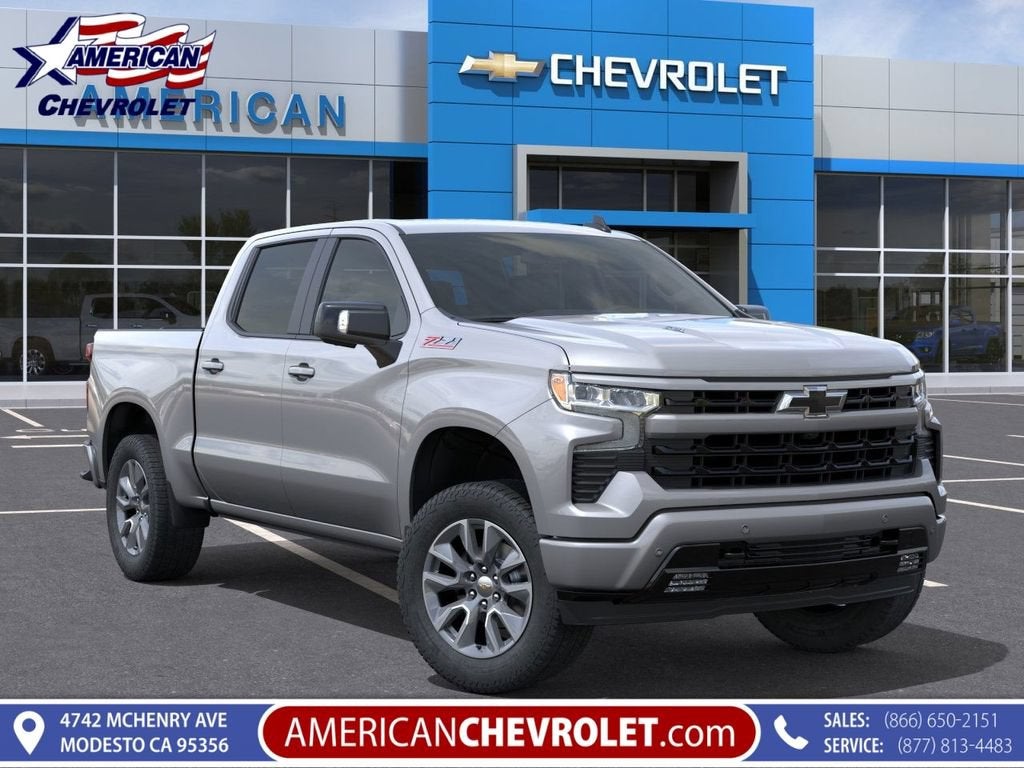 2026 Chevrolet Silverado 1500 RST in Sterling Gray Metallic — front three-quarter view