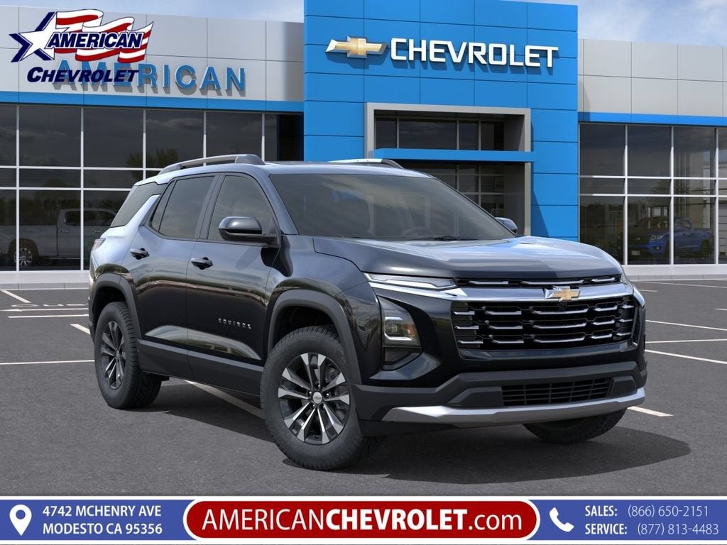 2027 Chevrolet Equinox FWD LT in Mosaic Black Metallic — front three-quarter view