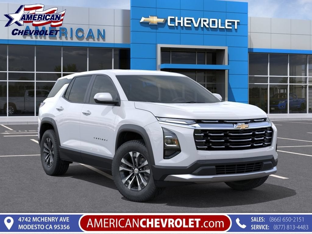 2027 Chevrolet Equinox FWD LT in Summit White — front three-quarter view