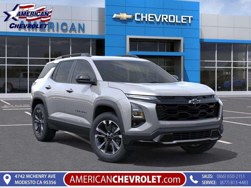 2027 Chevrolet Equinox FWD RS in Sterling Gray Metallic — front three-quarter view
