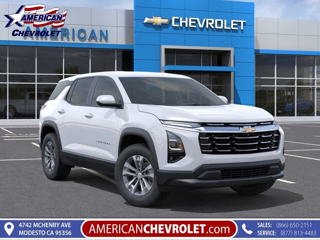 2026 Chevrolet Equinox LT in Summit White — front three-quarter view
