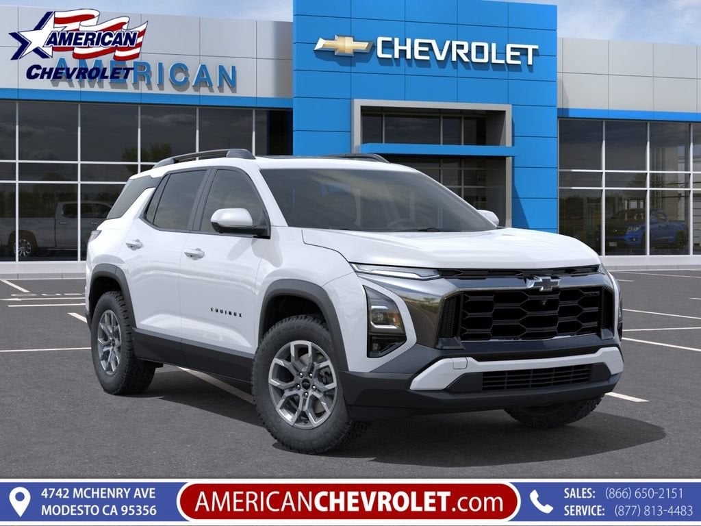 2026 Chevrolet Equinox ACTIV in Polar White Tricoat — front three-quarter view