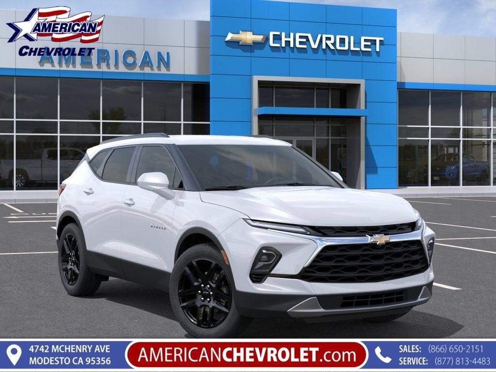 2026 Chevrolet Blazer 2LT in Summit White — front three-quarter view