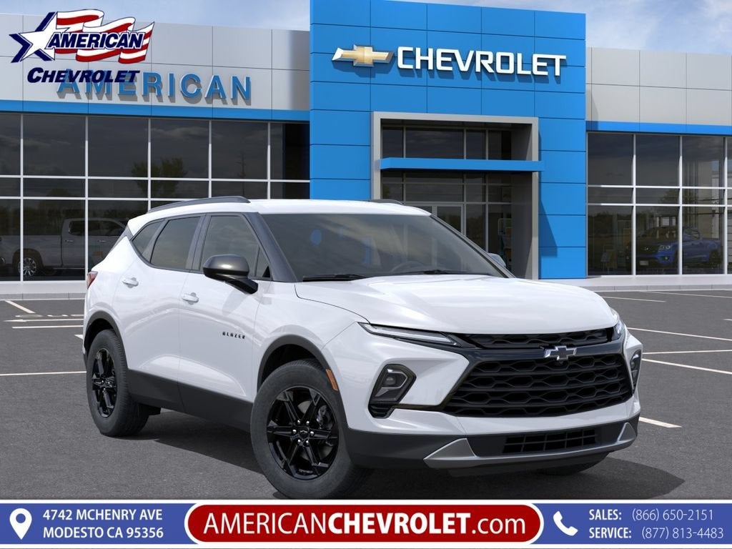 2026 Chevrolet Blazer 2LT in Summit White — front three-quarter view