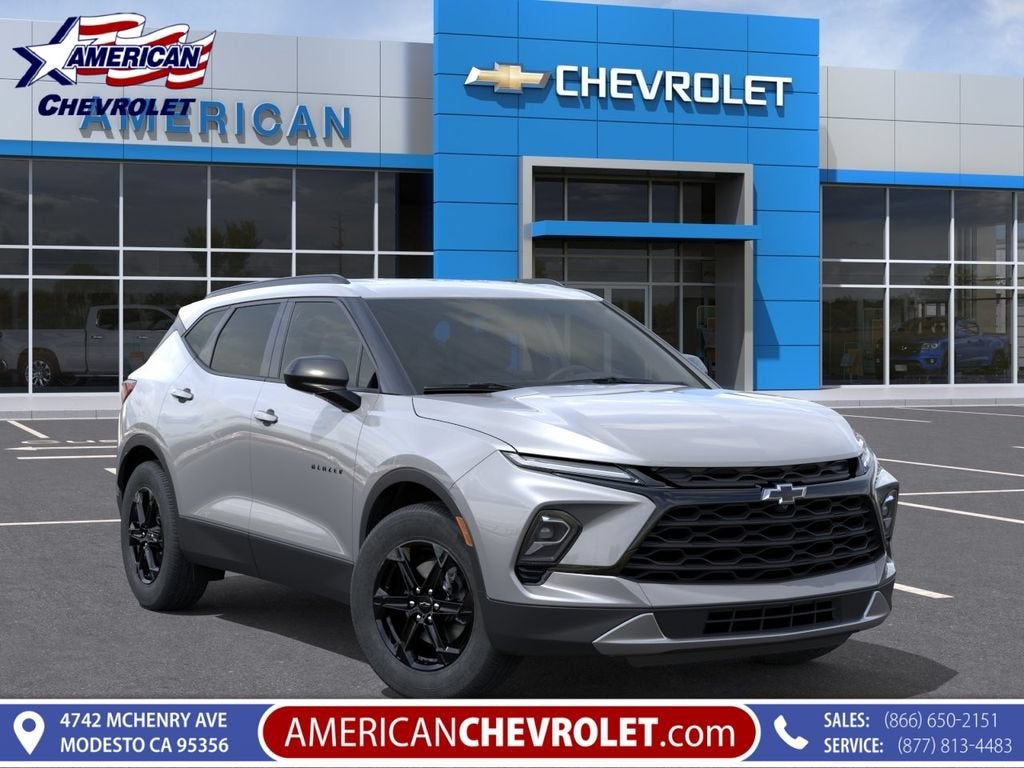 2026 Chevrolet Blazer 2LT in Sterling Gray Metallic — front three-quarter view