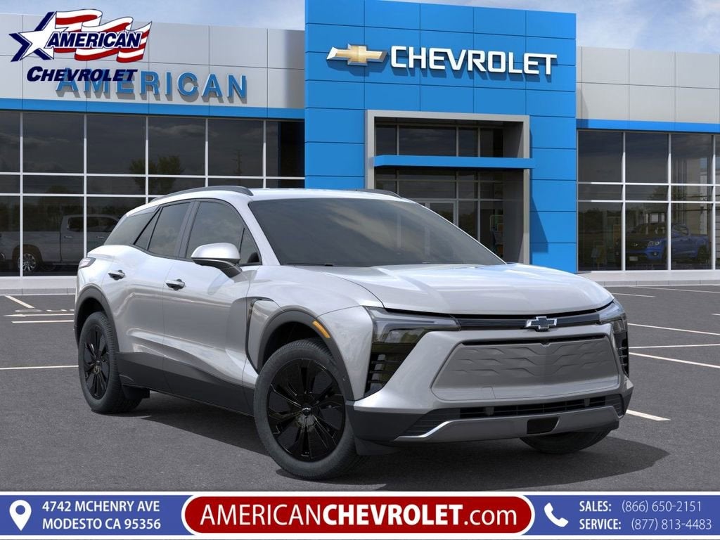 2026 Chevrolet Blazer EV LT in Sterling Gray Metallic — front three-quarter view