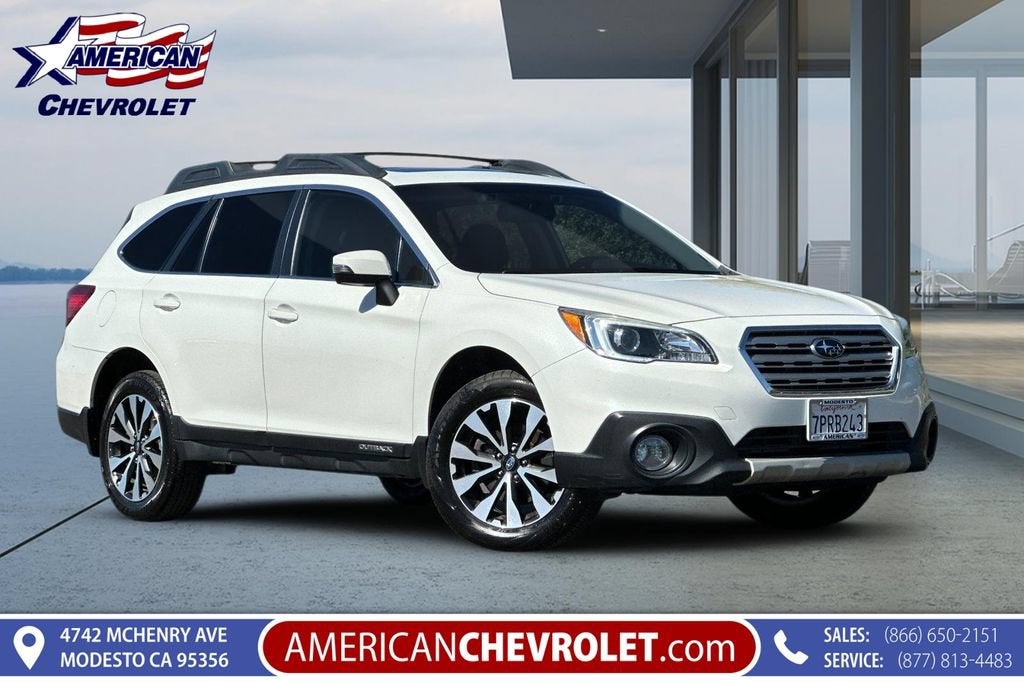 2016 Subaru Outback 3.6R Limited in Crystal White P — front three-quarter view