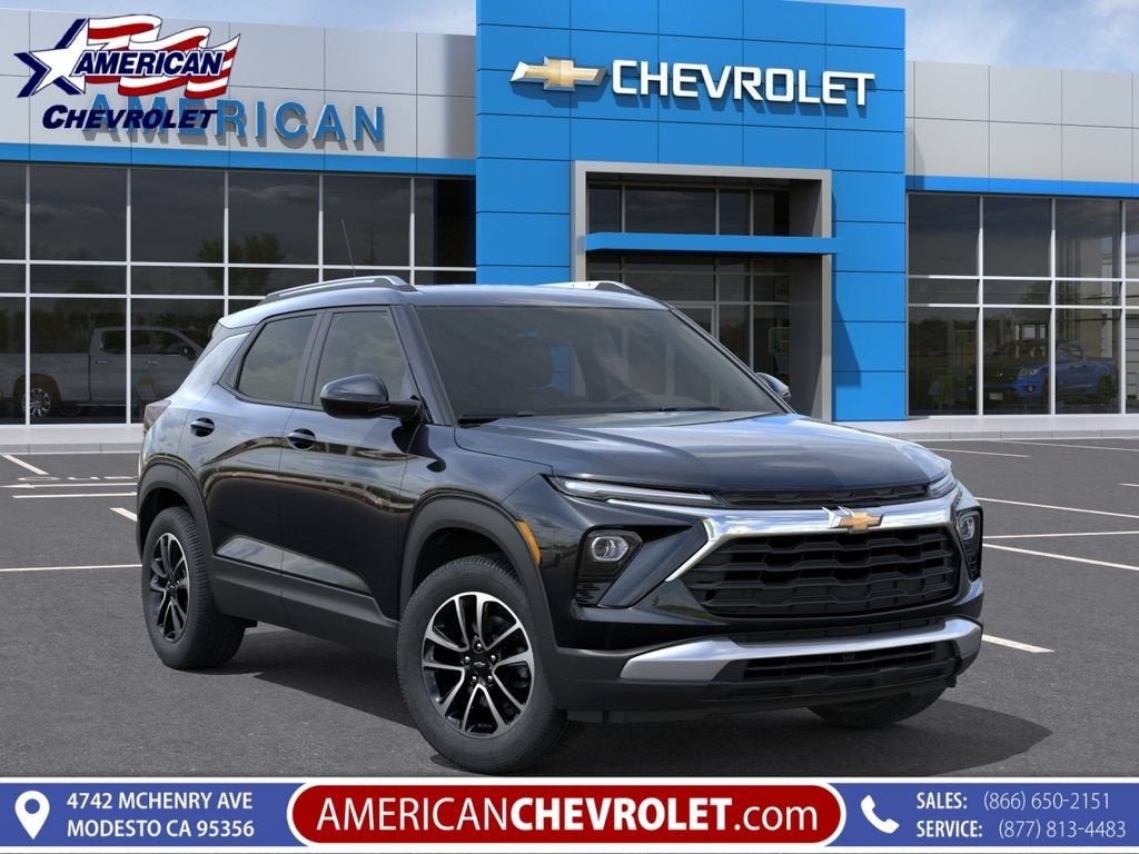 2026 Chevrolet Trailblazer LT in Mosaic Black Metallic — front three-quarter view
