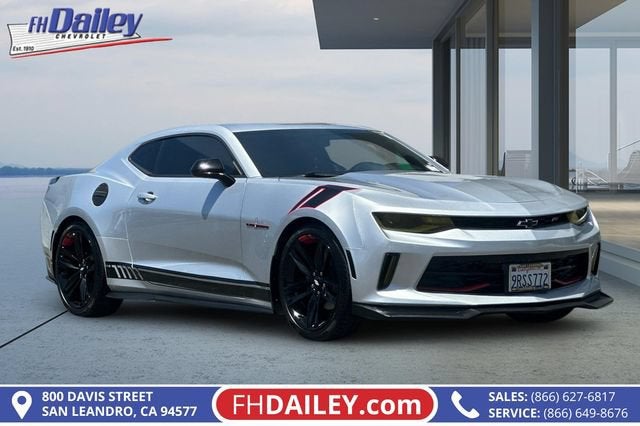 2018 Chevrolet Camaro 1LT in Silver Ice Metallic — front three-quarter view