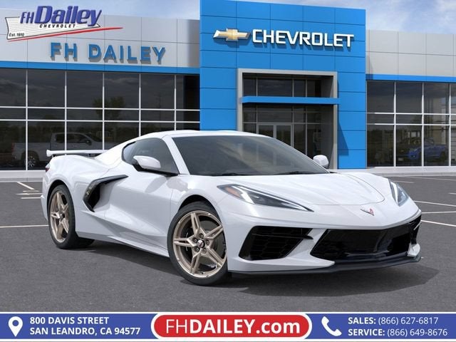 2026 Chevrolet Corvette Stingray 1LT in Arctic White — front three-quarter view