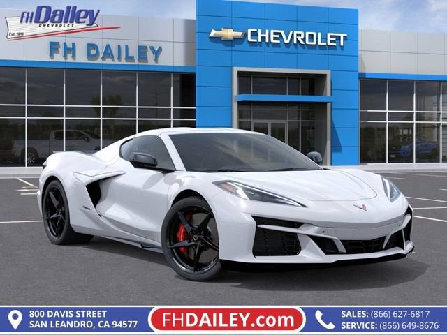 2026 Chevrolet Corvette E-Ray 3LZ in Arctic White — front three-quarter view