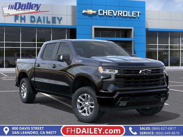 2026 Chevrolet Silverado 1500 RST in Black — front three-quarter view