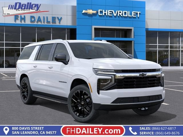 2026 Chevrolet Suburban LS in Summit White — front three-quarter view