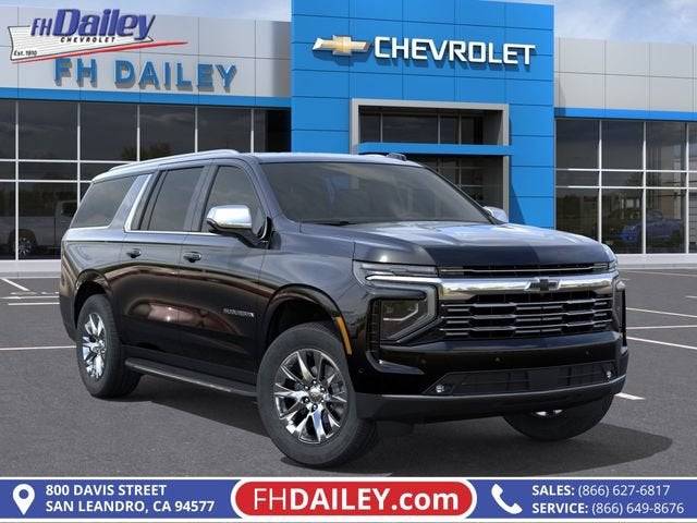 2026 Chevrolet Suburban Premier in Black — front three-quarter view