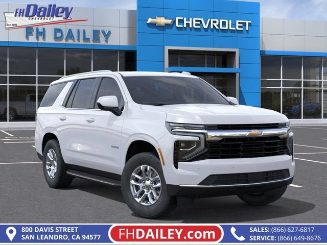 2026 Chevrolet Tahoe LS in Summit White — front three-quarter view