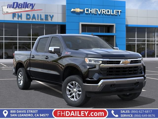 2026 Chevrolet Silverado 1500 LT in Black — front three-quarter view