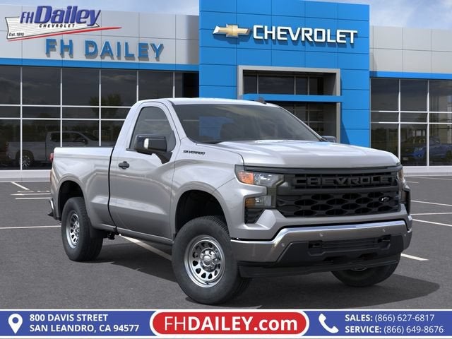 2026 Chevrolet Silverado 1500 WT in Sterling Gray Metallic — front three-quarter view