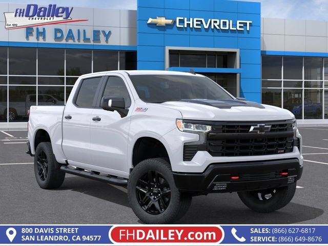 2026 Chevrolet Silverado 1500 LT Trail Boss in Summit White — front three-quarter view