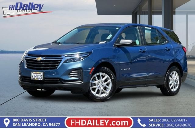 2024 Chevrolet Equinox LS in Lakeshore Blue Metallic — front three-quarter view