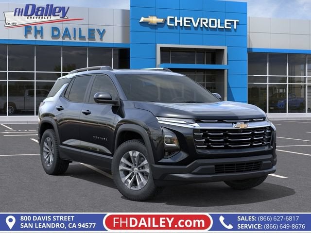 2026 Chevrolet Equinox LT in Mosaic Black Metallic — front three-quarter view