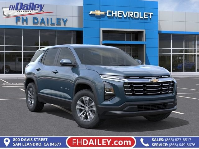 2026 Chevrolet Equinox LT in Lakeshore Blue Metallic — front three-quarter view