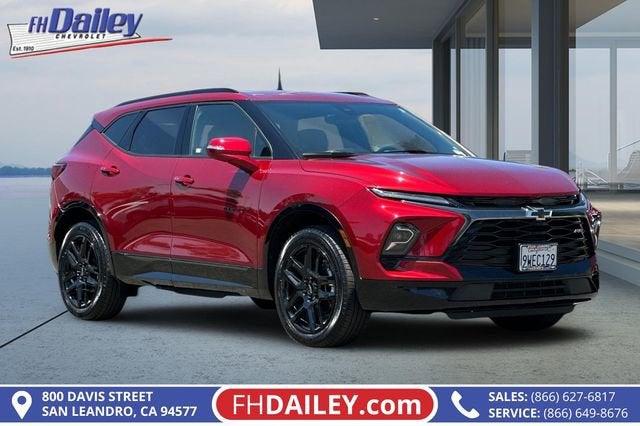 2025 Chevrolet Blazer RS in Radiant Red Tintcoat — front three-quarter view