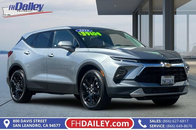 2025 Chevrolet Blazer 2LT in Sterling Gray Metallic — front three-quarter view
